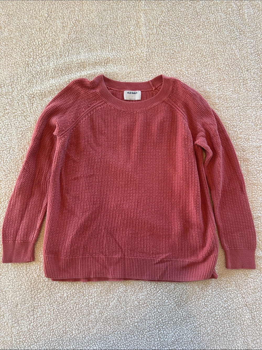 Old Navy Rose Crewneck Knit Sweater